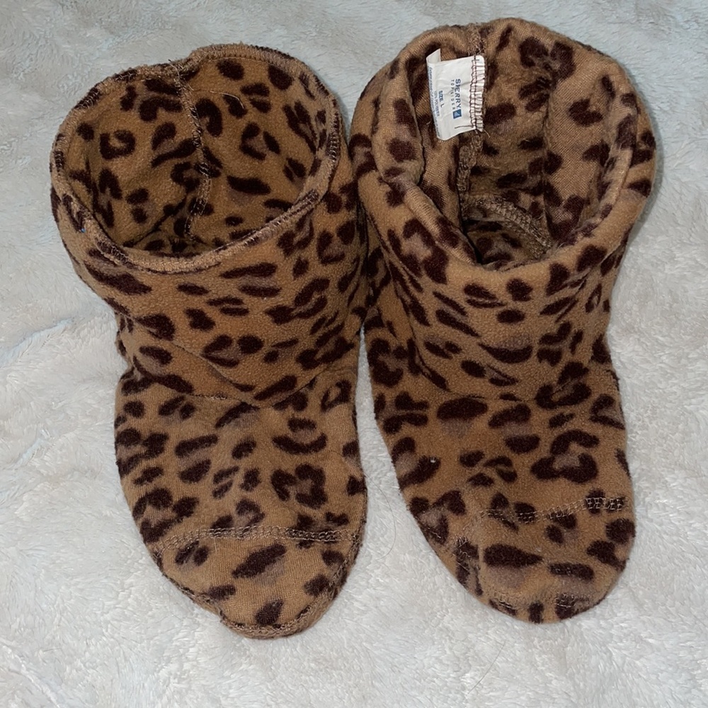 🐆 Sperry Cheetah-Slippers OR Boot Liner🐆